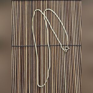 14k Flat Serpentine Yellow Gold Chain Necklace (Vintage)